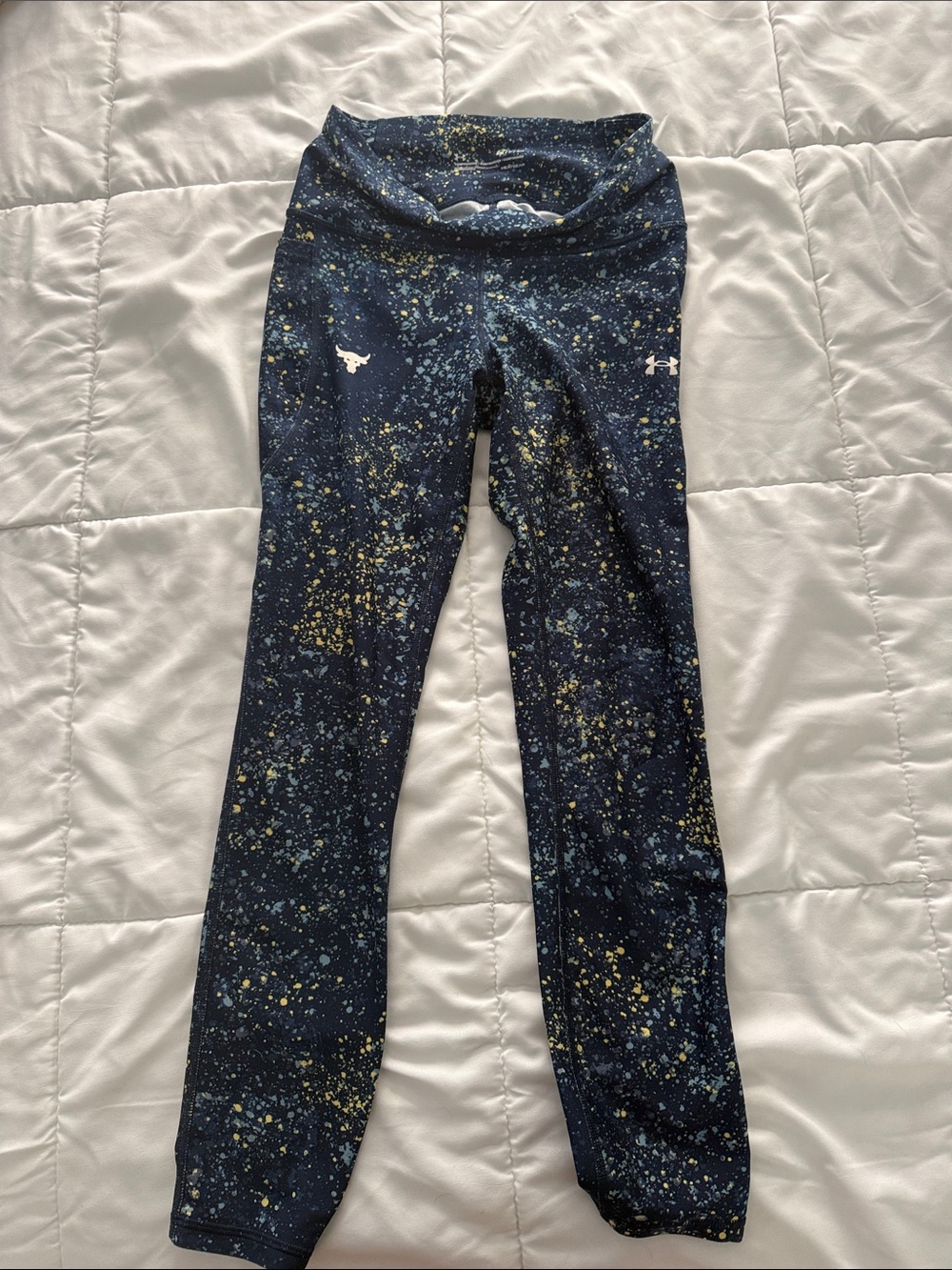 Under Armour Navy Splatter-Print Girls' Leggings